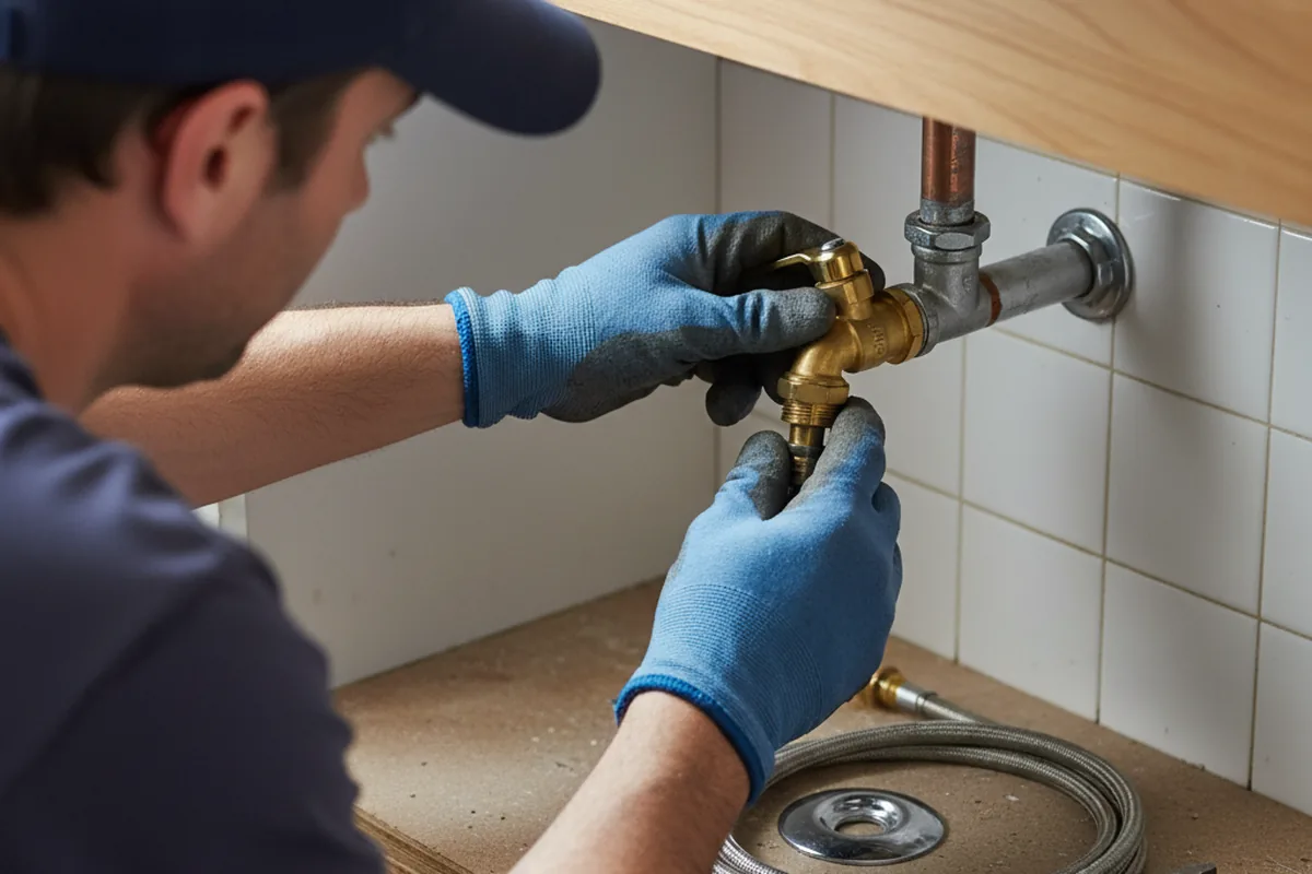 Shutoff valve and fitting work during Emergency Plumbing in Richmond